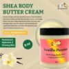 Ultra-Soft Shea Body Butter, Dry Skin Cream for Radiant Moisturized Skin, Natural Hydrating Body Lotion with Aloe Vera, Argan Oil, Rosehip Oil, (Vanilla Passion, 8oz)