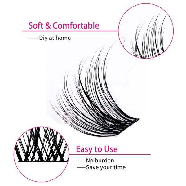 71dScRAqMcL._SL1500_.jpg Individual Lashes 144pcs D Curl Lash Clusters Mixed Length Individual Lash Extensions Cluster Lashes DIY Lash Extension Supplies Eyelash Clusters (F5-0.07D, 12-18mm)