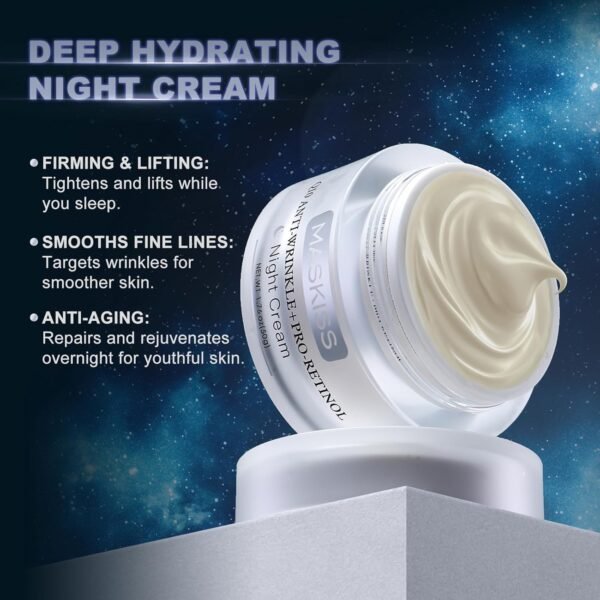 71dXkcj2wcL._SL1500_.jpg Firming Neck Cream & Anti-Wrinkle Night Cream with Coenzyme Q10 + Pro-Retinol, Unscented Skin Firming Neck Cream, Anti Aging Facial Moisturizer for Sensitive Skin, 1.76 Oz Jar