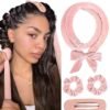 71di1oolKpL._SL1500_.jpg Yanibest Heatless Hair Curler, No Heat Hair Curlers to Sleep in, Super Soft Ribbon Wrap for Long Hair, Overnight Heatless Curling Set with Scrunchies and Clip, for All Hair types