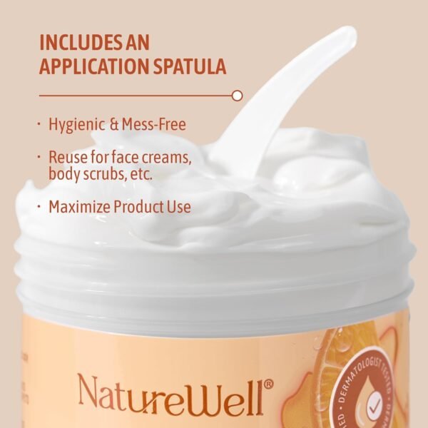 NATURE WELL Clinical Brighten & Hydrate Vitamin C Moisture Cream Skincare for Face, Body & Hands, Revitalizes Dull-Looking Skin, Promotes A Glowing Complexion, Helps Visibly Improve Skin Texture, 16oz