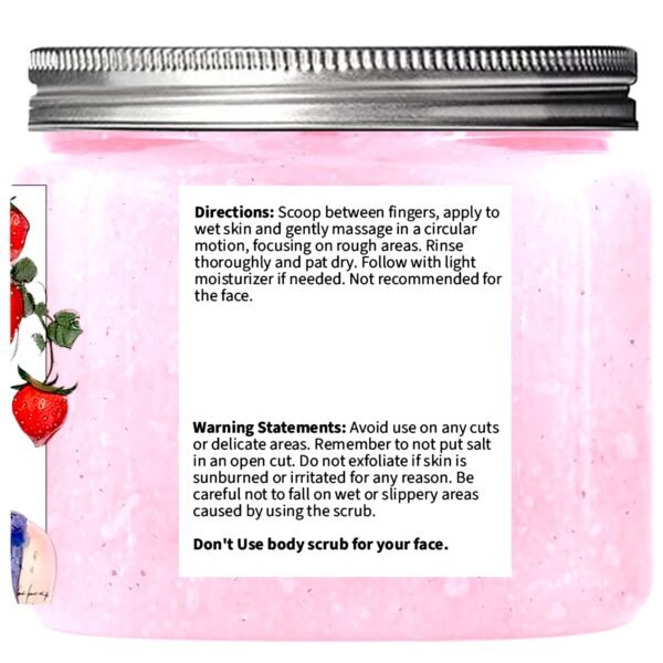 71duILgVH2L._SL1500_.jpg Strawberry Ice Cream Sugar Scrub 10 oz - Natural Strawberry Formula - Deliciously Fragrant, Refreshing, and Skin-Polishing Care - The Best Stocking Stuffer