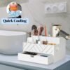 71eQtYhe3L._AC_SL1500_.jpg Hair Tool Organizer, Hair Dryer Holder with Drawer, Bathroom Countertop Organizer for Bathroom Accessories, Blow Dryer Organizer for Hair Styling Tools, Vanity Organizer for Home, Vanity, Kitchen