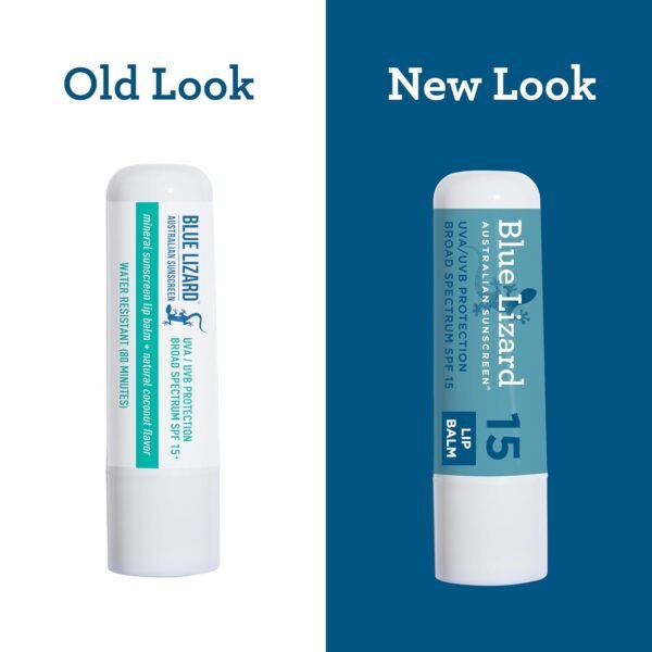 3-Pack Blue Lizard Mineral SPF 15 Lip Balm: Broad Spectrum Sun Protection, Natural Coconut Flavor, 8 Natural Oils, Infused with Australian Kakadu Plum, Rich in Vitamin C, Vegan, Each Tube 0.13 oz.