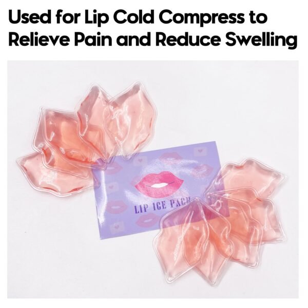 Lip Ice Pack for Cosmetic (10 PCS)，Ice Pack After lip ice treatment, reusable ice pack lip shape ice pack to relieve pain and relax lips, anti-aging lip care ice pack to reduce lip swelling
