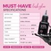 71eJC297TaL._SL1500_.jpg Lady Black Eyelash Extension Glue 5ml 3-4s Drying Time 5-6 Weeks Retention Sky Black Adhesive Waterproof Eyelash Glue for Lash Extensions Professional Lash Supplies (PROFESSIONAL USE ONLY)
