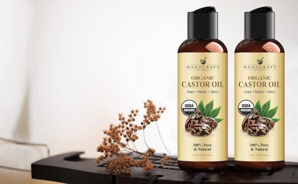 71eLtwsScAL._SL1500_.jpg Handcraft Blends Organic Castor Oil - 4 Fl Oz - 100% Pure and Natural - Premium Grade Carrier Oil for Hair Growth, Eyelashes and Eyebrows - Hair and Body - Expeller-Pressed & Hexane-Free