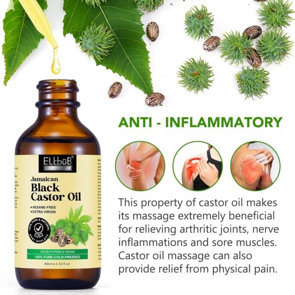 71eMUkps3L._SL1500_.jpg Jamaican Black Castor Oil - for Hair Growth Skin Condition, Eyebrows Eyelashes, Nail Care Grow, Moisturizing Massage Oil for Aromatherapy 2 fl oz
