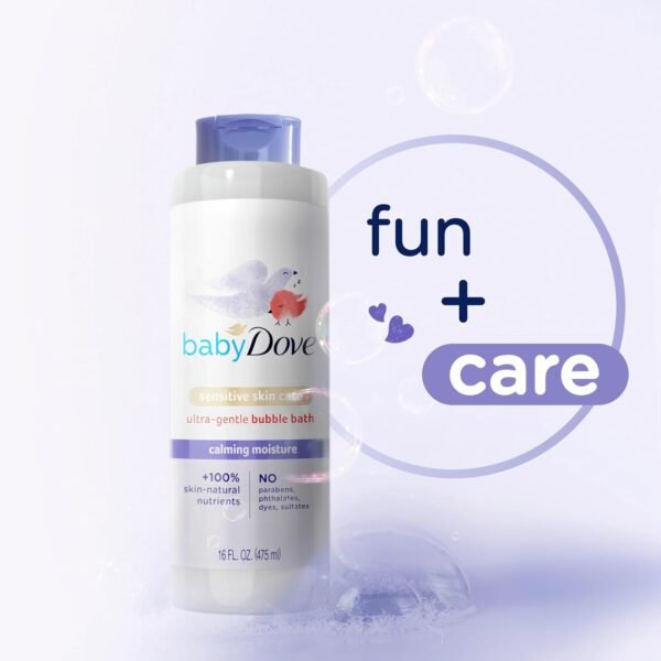 Baby Dove Bubble Bath Calming Moisture for nourished Skin and More restful Sleep Sensitive Skin Care with Skin-Natural nutrients 16 oz