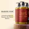 MAJESTIC PURE Anti Cellulite Massage Oil - with Vegan Collagen & Stem Cells, Cellulite Cream for Skin Tightening and Cellulite Remover in Thighs and Butt - 8 fl oz