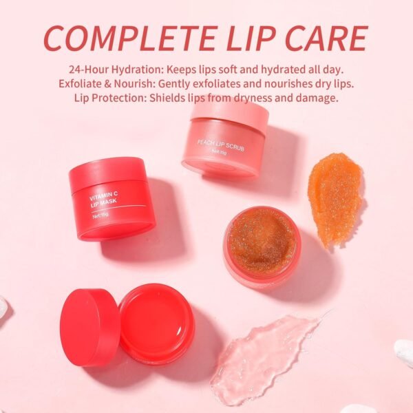 71exDT0QezL._SL1500_.jpg Cherry Lip Mask+Peach Lip Scrub for Women Dry, Cracked and Dark Lips – Lip Scrubber Exfoliator and Organic Lip Scrubs Exfoliator and Moisturizer with Lip Brush – Vegan, Cruelty-Free Lip Care Products