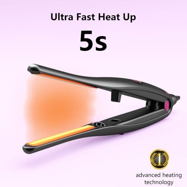71f1Buq-JWL._AC_SL1500_.jpg Small Flat Irons for Short Hair, 5s Ultra Fast Heat Up Pencil Flat Iron, Negative Ions Mini Flat Iron for Edges, 3/10'' Travel Mini Hair Straightener with Digital Temp Control, Easy to Use