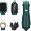 71f3oPXoxFL._AC_SL1500_.jpg IG INGLAM Hair Dryer Brush, 4-in-1 Detachable Blow Dryer Brush, Ionic Diffuser Hair Dryer & Styler Volumizer with Oval Titanium Barrel, One-Step Hot Air Blowout Brush, Dark Green