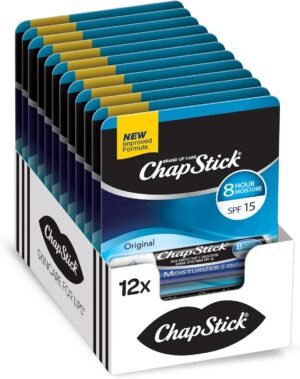 71f69LuVC6L._AC_SL1500_.jpg ChapStick Moisturizer Original Lip Balm Tubes, SPF 15 and Skin Protectant - 0.15 Oz (Pack of 12)