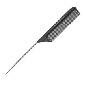 71f7bHbvBOL._SL1500_.jpg Professional 8.8 Inch Tail Comb - Black Carbon Fiber And Stainless Steel Pintail - Anti Static And Heat Resistant Teasing Lightweight Comb For All Hair Types