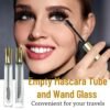 Empty Mascara Tube and Wand Glass, 3PCS 10ml Empty Mascara Tube and Lip Gloss Tubes, Lash Spoolies with Tube, Eyelash Growth Packing Tube Container for Home and Travel (A)