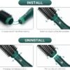 71fQEFNsXiL._AC_SL1500_.jpg IG INGLAM Hair Dryer Brush, 4-in-1 Detachable Blow Dryer Brush, Ionic Diffuser Hair Dryer & Styler Volumizer with Oval Titanium Barrel, One-Step Hot Air Blowout Brush, Dark Green