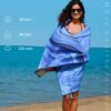 Microfiber Lightweight Beach Towel Sand Free Quick Dry Absorbent Thin Compact Towels for Swimming Pool Camping Beach Accessories Large Easy Pack Travel Things for Vacation Essentials Gift Adult