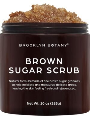71fWfR5SB7L._SL1500_.jpg Brooklyn Botany Brown Sugar Body Scrub - Moisturizing and Exfoliating Body, Face, Hand, Foot Scrub - Fights Acne, Fine Lines & Wrinkles, Great Gifts For Women & Men - 10 oz