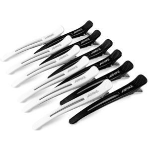71ffNQQcm-L._SL1500_.jpg AIMIKE Hair Styling and Sectioning Accessories - 12 Pack Non-Slip Silicone Hair Clips for Thick and Thin Hair, Professional Salon Quality