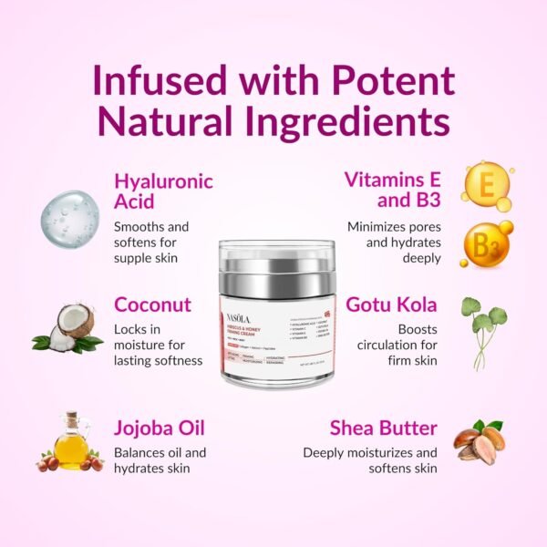 71fp5cLrTlL._SL1500_.jpg Hibiscus and Honey Firming Cream, Neck Firming Cream, Skin Tightening Cream, Skin Firming and Tightening Lotion for Face and Body, Anti-Wrinkle Facial Moisturizer with Collagen, 1.85 Oz/55ml