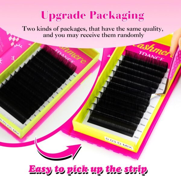71ful78iN2L._SL1500_.jpg TDANCE Cashmere Lash Extensions Super Matte Black Classic Lash Extensions 0.05mm Thickness CC Curl 14-19mm Volume Lash Extensions for Professional Salon Use Eyelash Extension(0.05-CC,14-19mm)