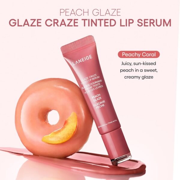 LANEIGE Glaze Craze Tinted Lip Serum: Plumping, Nourishing Hydration with Polypeptide