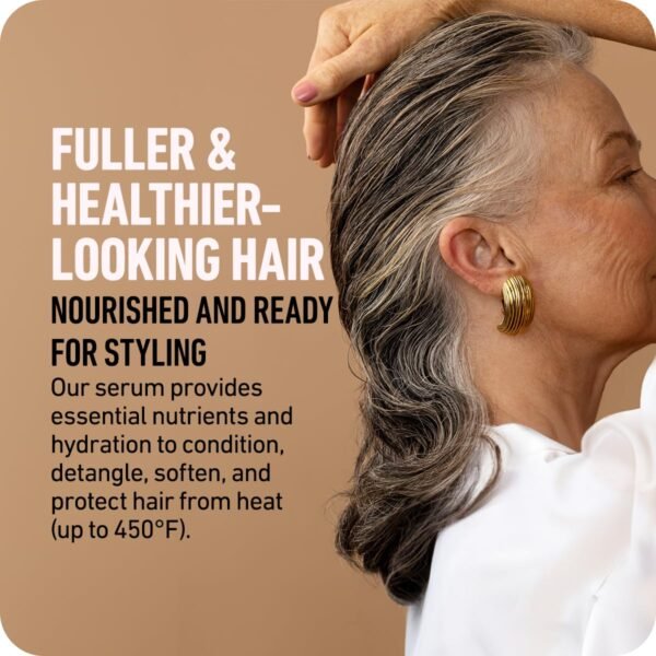 Boldify Leave In Conditioner and Heat Protectant - Hair Serum for Blow Dry and Styling, Nourishing Leave In Serum for Women & Men - Lightweight Thermal Protection to 450F with Biotin