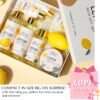 Lemon Scent Bath Spa Gift Box Set for Women - Shower Gel, Bubble Bath, Body Cream, Soap, Salt, Essential Oil