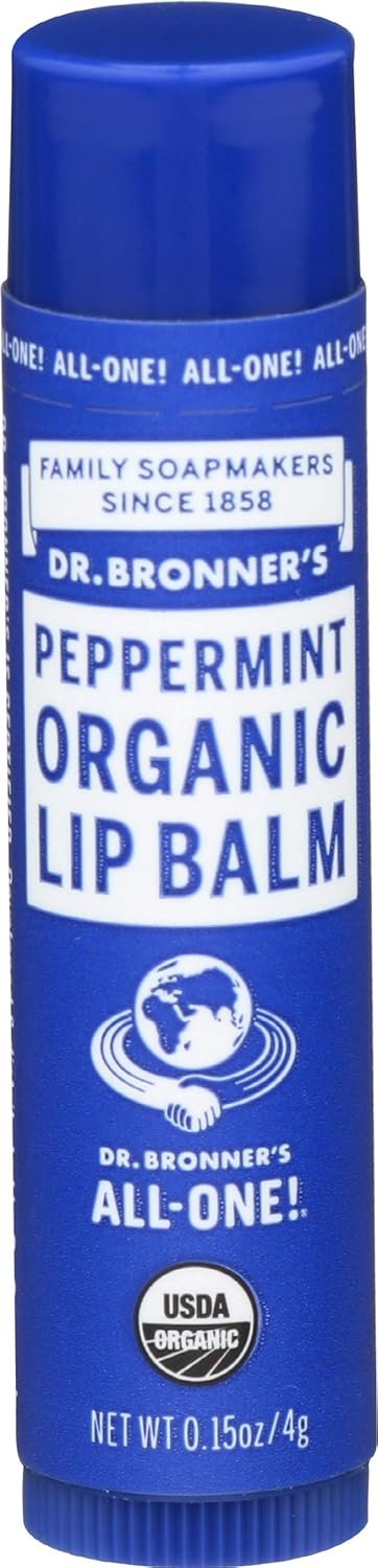 71gFnhw07jL._SL1500_.jpg Dr. Bronner's Organic Lip Balm Peppermint 0.15 oz