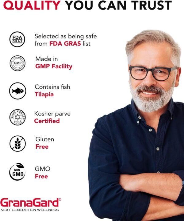 Nano Pomegranate Supplement CLINICALLY Proven Brain Supplement with Anti Aging, Nanotech Delivers 100 Times The Power of Pomegranate Seed Oil in its Natural Form, 1 Bottle 60ct