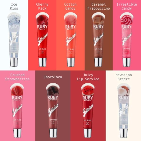 71gUbYE1IUL._SL1500_.jpg Ruby Kisses Jellicious Mouth Watering Lip Gloss (JLG07&JLG10&JLG13) Long Lasting Shine