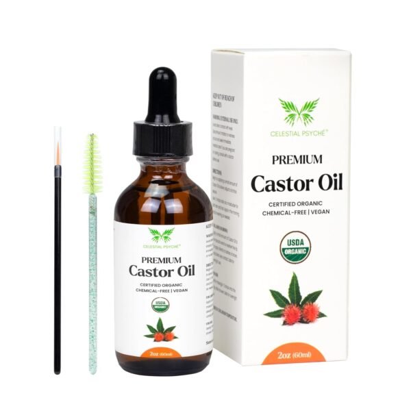 71gVAKb2BFL._SL1500_.jpg USDA Certified Organic Castor Oil (2 Oz with Essential Bundle - Eyebrow Kit) 100% Pure Natural, Chemical-Free, Hexane-Free, Promote Lash, Brow, and Hair Growth, Skin Hydration