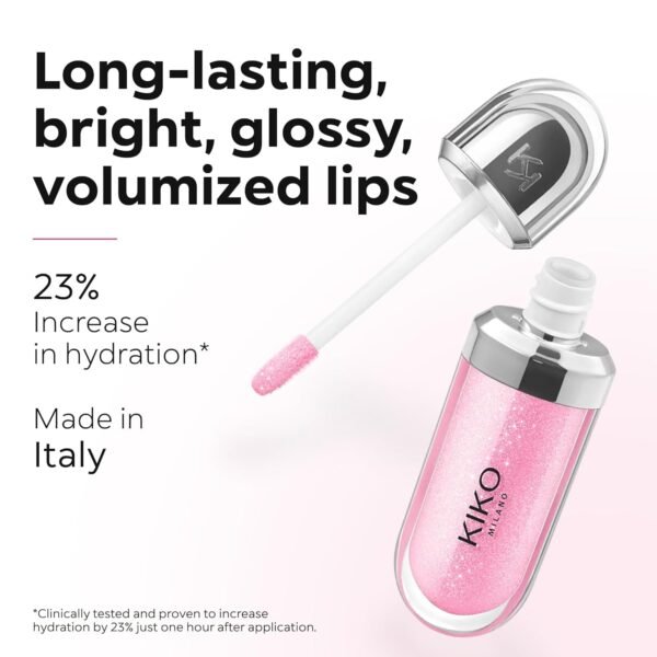 71gjqyt4TrL._SL1500_.jpg KIKO Milano 3D Hydra Lip Gloss – High Shine, Hydrating, Plumping, Non-Sticky, Moisturizing Lip Makeup