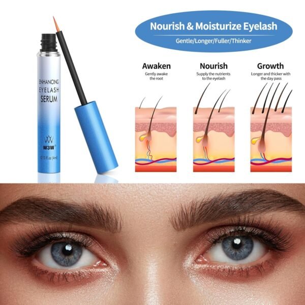 Lash Serum 4ml Nourishing Eyelash Serum Gentle Moisturizing Lash Serum for Thick Long Natural Eyelashes No Irritating