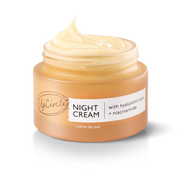 71hEo6kViAL._SL1500_.jpg UPCIRCLE Night Cream with Hyaluronic Acid + Niacinamide 1.85oz - Nourishing and Unscented for Sensitive Skin with Anti-Ageing Properties - Vegan + Cruelty-Free