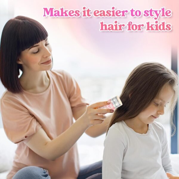 71hFjkIRAoL._SL1500_.jpg Hair Wax Stick, Slick Back Hair Brush, Wax Stick for Flyaways, Rat Tail Comb Edge Brush Styling Tool Set Accessories for Women Girls(Pink)