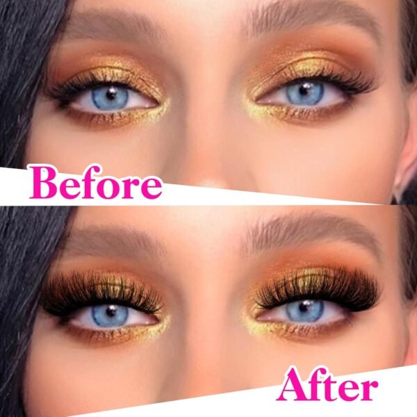 71hI20Ny94L._SL1500_.jpg Mink Lashes Fluffier Wispy False Eyelashes 15mm Natural Thick Volume Fluffy Curly Fake Eyelashes 9 Pairs by Yawamica