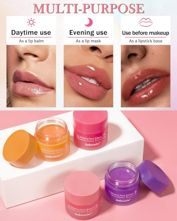 71hI6XVOXRL._SL1500_.jpg Sleeping Lip Mask, Overnight Hydrating & Prevention Dry and Cracked Lips Scrubs Exfoliator Moisturizer, Ultra-Nourishing Lip Sleeping Mask with Wand, Lip Care Therapy Treatment for Women-03#Grapefruit