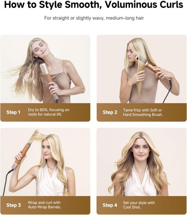 71hMc5d179L._AC_SL1500_.jpg DREAME AirStyle Pro 7-in-1 Hair Styler & High Speed Dryer | Magnetic Attachments for Curling, Smoothing, Volumizing | Fast Drying, Frizz Control, Cool Shot | Luxury Leather Package