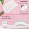 71hTuV98ClS._SL1500_.jpg Hair Brush Set, Curved Vented Detangling Hair Brushes for Women Men Kids, Professional Vent Styling Brush for Wet Dry Curly Thick Straight Hair Fast Blow Drying Brush (Pink+ White)