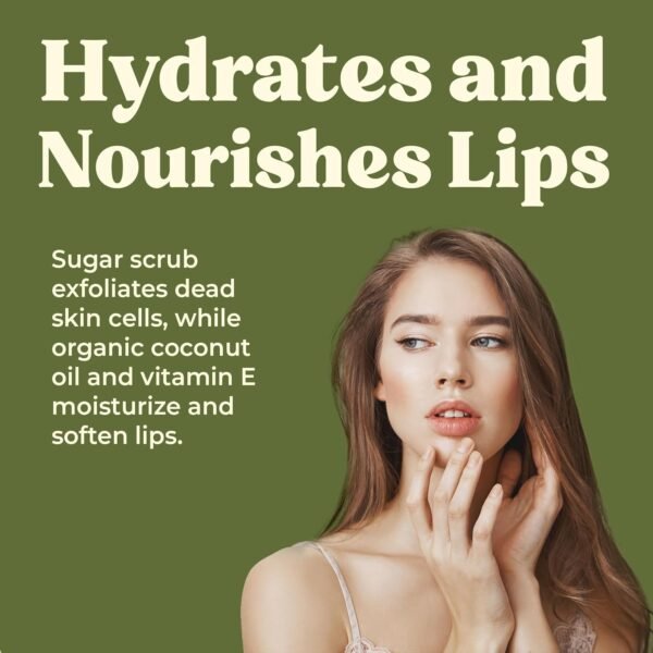 71haqyWEi1L._SL1500_.jpg Earth's Daughter Organic Coconut Lip Scrub 0.7 oz - USDA Organic, Fair Trade, Sugar, Jojoba Oil, Beeswax, Coconut Oil, Calendula Extract