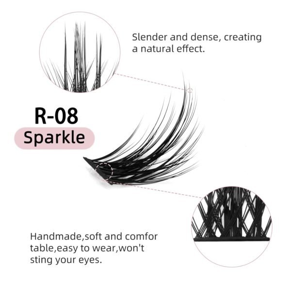 71hokkI2kGL._SL1500_.jpg Higu clace DIY Eyelash Extension Kit, 144pcs D Curl Lash Clusters, 8-16mm Softy Cluster Lashes, with Lash Bond and Seal, Lash Tweezers, Reusable Fluffy Cluster Eyelash Extension Kit(R-08 Kit)
