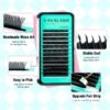 VAVALASH Y Lash Extensions D Curl 0.07mm 8-15mm Mix Tray Easy Premade Volume 4D Fans Eyelash Extension YY Type Natural Volume Lashes Extension Soft Matte Black Lashes (YY-0.07-D-8-15mm)