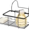 iDesign Metal Over the Bath Caddy Basket, The Everett Collection – 12.08” x 10.2” x 6.64”, Matte Black