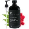 100% Pure Cold Pressed Organic Castor Oil, Glass Bottle 16oz | Hexane Free, Unrefined, USDA Certified | For Hair Growth, Skincare, Castor Oil Pack, Face, Joints, Carrier Oil, Eyelashes, Eyebrows
