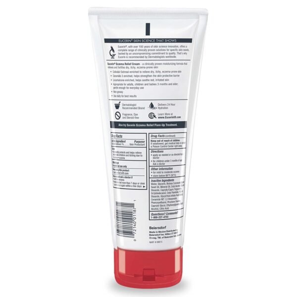 Eucerin Eczema Relief Body Cream, Eczema Cream with Colloidal Oatmeal, Ceramide-3 and Licorice Root Extract, 14 Oz Tube