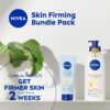 NIVEA Sheer Hydration Skin Firming Body Lotion (16.9 Fl Oz) + Skin Firming & Toning Body Gel Cream with Hyaluronic Acid (6.7 Oz), Enriched with Q10 and Vitamin C