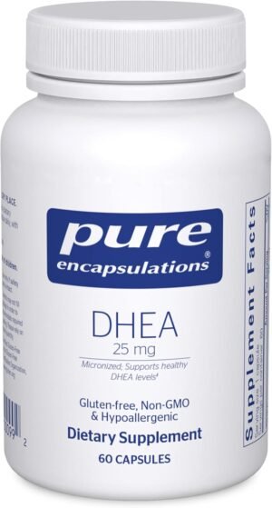 71iFb1OfK4L._AC_SL1500_.jpg Pure Encapsulations DHEA 25 mg - Supplement for Immune Support, Hormone Balance, Metabolism Support, and Energy Levels* - with Micronized DHEA - 60 Capsules