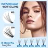 Bodermincer Lash Extension 240pcs C Curl 10D/20D Cluster 8/9/10/11/12mm,10/11/12/13/14mm,12/13/14/15/16mm Mixed Individual Cluster Lashes (10D+20D 8/9/10/11/12mm and Under Eyelashes)